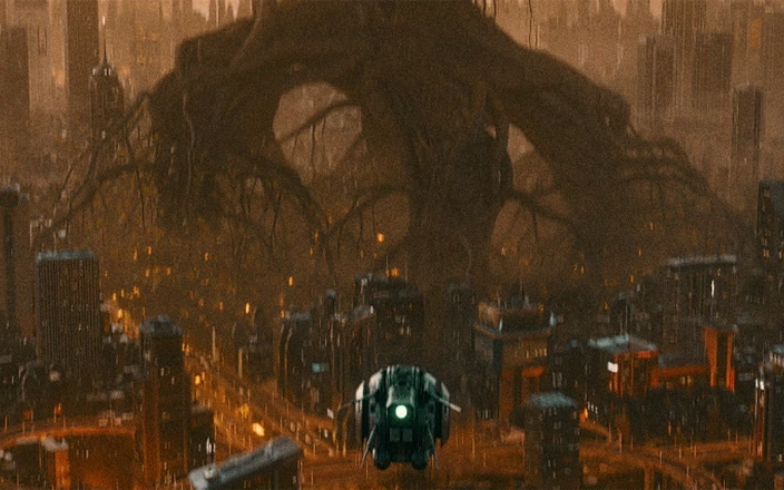 用Blender绘制的黑暗赛博朋克世界-VFX核心