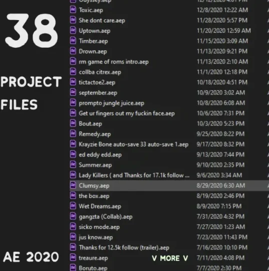 All My Project Files ( For Sale )-VFXCore视觉特效学习网